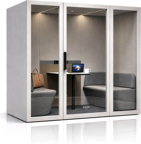 Akustická kancelárska kabína INBOX pre 4 osoby 2200 × 2200 × 1220 mm