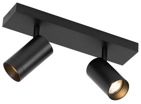 Inteligentný stropný reflektor čierny nastaviteľný 2-svetelný vrátane 2 Wifi GU10 50mm - Jeana Luxe