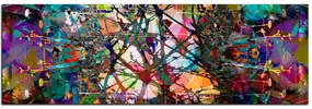 Obraz na plátne - Kvetinové grunge pozadia - panoráma 5108A (120x45 cm)