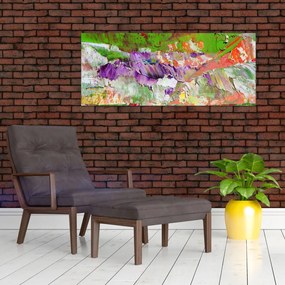 Obraz abstrakcie - maľba (120x50 cm)