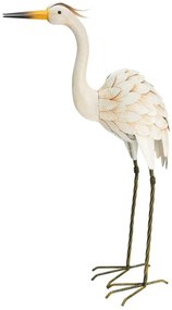 ProGarden Záhradná kovová figúrka Crane 4, 75 cm, viacfarebná