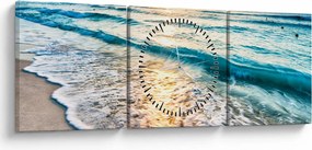 Obraz - More (s hodinami) (90x30 cm)