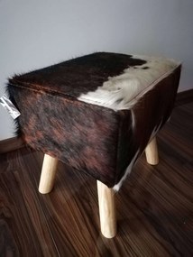 Kožený TABURET MEDIUM Luxury Cowhide 36x46x39cm