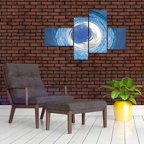 Moderný obraz - modrá abstrakcie