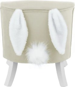 Detské kreslo ušiak béžová 17 cm Drevo