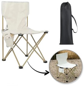 Skladacia rybárska stolička s praktickým puzdrom čierna