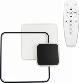 Toolight Toolight, LED stropné svietidlo + diaľkové ovládanie, APP1712-C, čierna matná, OSW-04041