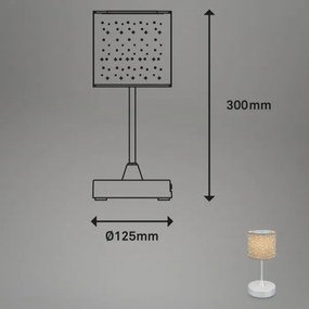 Brilo - LED stmievateľná nabíjacia stolná lampa LOLE LED/3W/5V IP44 strieborná