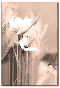 Obraz na plátne - Abstraktná maľba, jarné kvety reprodukcia - obdĺžnik 7269FA (120x80 cm)