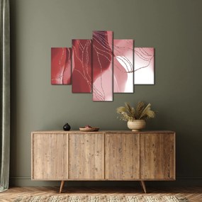 Obraz - Červená abstraktná kvetina N⁰1 (150x105 cm)