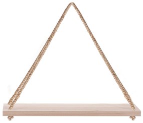 Tutumi Tutumi, závesná polička na lane 35x15 cm, hnedá, HOM-03206