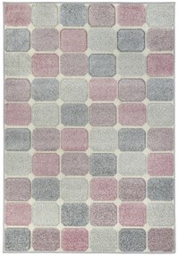 Koberce Breno Kusový koberec PORTLAND 172/RT4P, ružová, viacfarebná,67 x 120 cm