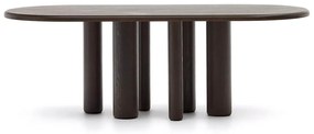 Jedálenský stôl lenmai 220 x 105 cm tmavohnedý MUZZA