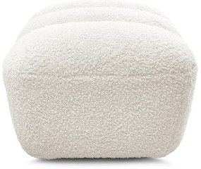 Biela podnožka z textílie buklé Hippolyte – Bobochic Paris