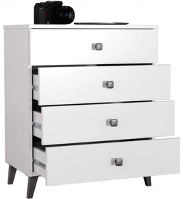 Komoda MOBI K-04 biela / čierna