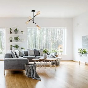 Briloner 2856-045 - Luster na tyči NATURE 4xE27/60W/230V