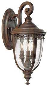 Feiss FE-EB2-M-BRB-Vonkajšie nástenné svietidlo ENGLISH BRIDLE 3xE14/60W/230V IP44