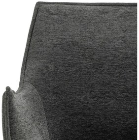 Tmavosivé čalúnené jedálenské kreslo Bonita – Actona