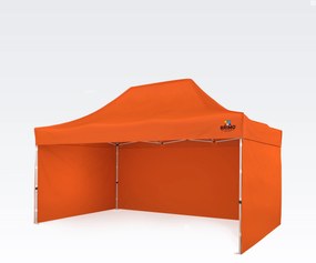 BRIMO Záhradný stan 3x4,5 m Oceľ | Rýchlo-rozkladací Altánok na Eventy a Párty - s 3 stenami - Oranžová 10