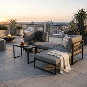 Autronic BONTEC Záhradná zostava, kov, látka, sivá, AZ-L1761 GREY Farba: Šedá