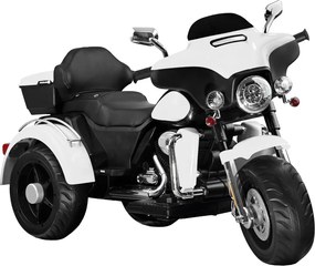 JOKOMISIADA Veľký akumulátorový motorkový chopper pre deti PA0254 biely