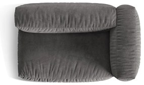 Sivý zamatový modul pohovky (pravý roh) Martina – Micadoni