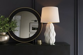 Moderná stolová lampa Cave 70cm bielo zlatá