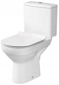 Cersanit CITY - WC kombi + antibakteriálne sedátko s funkciou pomalého zatvárania, horizontálny odpad, prívod vody zo spodu, K35-038