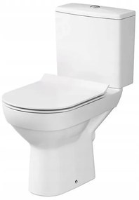 Cersanit CITY - WC kombi + antibakteriálne sedátko s funkciou pomalého zatvárania, horizontálny odpad, prívod vody zo spodu, K35-038