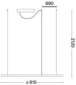 Ideal Lux - LED Luster na lanku HULAHOOP LED/39W/230V 3000K pr. 81,5cm CRI90 biela