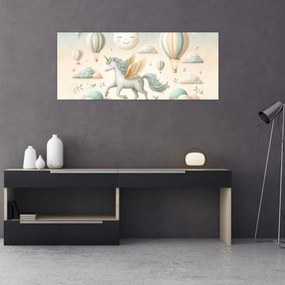 Obraz - Šťastný jednorožec (120x50 cm)