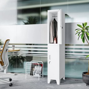 Šatníková skriňa pre zamestnancov biela BARTEK 1 Plus 292 x 1720 x 450 mm