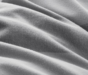 Posteľná bielizeň z luxusného flanelu, so sivými prúžkami, štandardná veľkosť