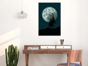 Artgeist Obraz - Beautiful Full Moon (1 Part) Vertical Veľkosť: 40x60, Verzia: Premium Print