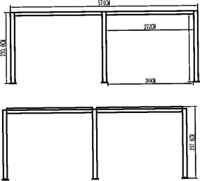 Hliníková bioklimatická pergola s lamelami 5.8 x 3 M