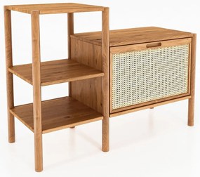 Knižnica z dubového dreva v prírodnej farbe 115x86 cm Pola - The Beds