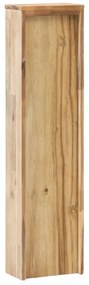 furniture-nabytek.cz - Masivní závěsná polička Jolo z akáciového dřeva, lakovaná, přírodní barva – 25×15×100 cm