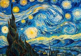 Fototapeta – Hviezdna noc ala Van Gogh (147x102 cm)