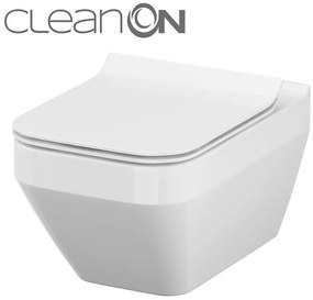 Cersanit Crea WC misa závesná hranatá so sedátkom CleanOn, biela, S701-213