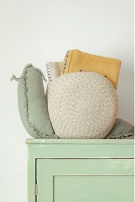 Krémový/šalviovozelený látkový detský kôš na hračky 60x24x30 cm Big Snail – Lorena Canals