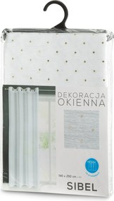 ZÁCLONA NA KRÚŽKOCH SIBEL 140X250 CM BIELA