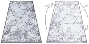 Moderný MEFE koberec B401 - Štrukturálny,  dve vrstvy  rúna tmavo-sivá