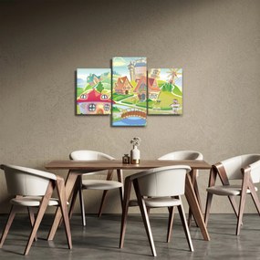 Obraz - Farebné mestečko (90x60 cm)