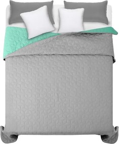 Svetlo zelený prehoz na manželskú posteľ s diamantovým vzorom 220 x 240 cm
