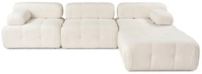 Doblo 3 Seat with Pouffe ( L1-O1-1R-Pouffe) - Krém