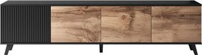 TV stolík Remali (čierna + dub wotan). Vlastná spoľahlivá doprava až k Vám domov. 1049344