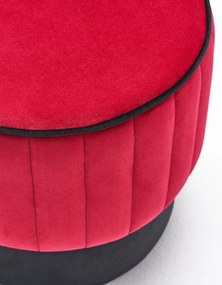 Taburet Rose Puf Red