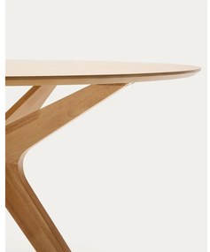 Okrúhly jedálenský stôl s doskou v dubovom dekore ø 120 cm Naanim – Kave Home