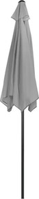 Skladací slnečník s naklápaním - 210 cm sivá