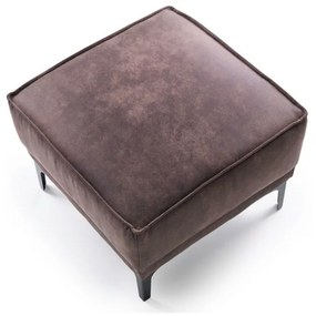 Hnedý taburet z imitácie kože Copenhagen – Scandic